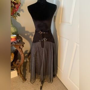 Funky Black and Gray Tulle Women's Skirt